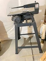 Full view of Craftsman scroll saw on stand