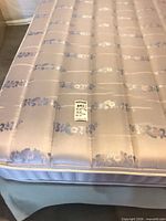 Top view of Simmons queen floral mattress