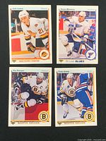 Fronts of all four 1990-91 Upper Deck hockey cards