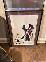 Full view of framed print showing artwork, matting and frame