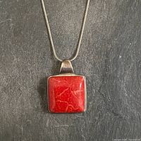 Full view of necklace pendant on chain