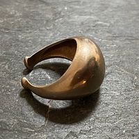 Front view concave open sterling ring