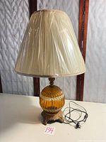 Full view of lamp with shade and cord