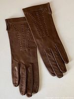 Full view of both gloves showing colour and design