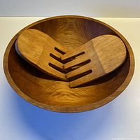 Bowl with servers resting inside