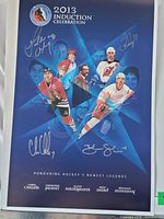 Full view of the 2013 Induction Celebration poster showing all graphics and four signatures