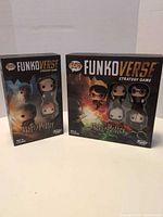 Both boxed Funkoverse Harry Potter games side by side