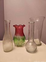 Group shot of all four glass vases