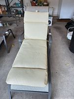 Full view of chaise lounge with cushion