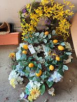 Stacked wreaths showing overall contents