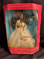 Front view of boxed Summit Barbie doll
