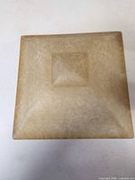 Top view of square marbled glass shade
