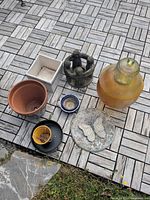 Group shot of all garden items on patio