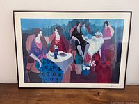 Full view of framed Tarkay seriolithograph