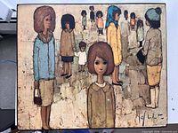 Front view of framed art panel showing full artwork and frame