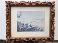 Full view of framed print showing artwork and ornate frame