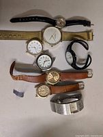 All eight watches laid out for overview