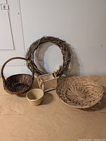 Group shot of all five decor items laid on surface