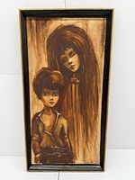 Framed oil painting full view