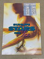 Poster front with attached ticket stubs