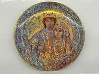 Edna Hibel bridal couple plate front view