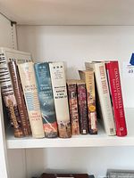 Shelf view showing nine Civil War history hardcovers with dust jackets