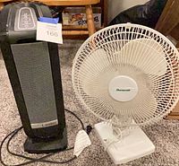 Full view of both heater and fan