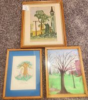 Three framed artworks overview