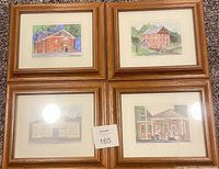 Group shot showing all four framed prints