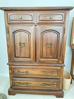 Front view of dresser closed