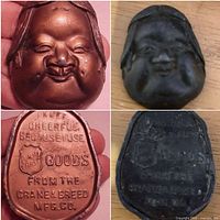 Front and back views showing lighter sample for detail and darker actual item