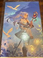 Frieren sunset fan art print in sleeve