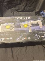 Front of Laser X Morph Double Pack box showing blasters and branding