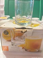 Tumbler on original retail box showing brand and capacity