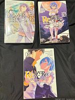 All three Re:Zero manga volumes laid out