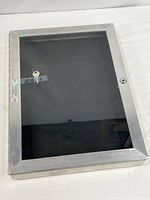 Full view of locked aluminum display case
