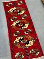 Full view of entire Persian runner rug