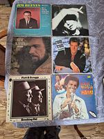 Front covers of six LPs