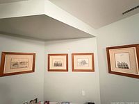 Wall view showing all four framed Jo Ko drawings