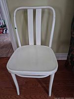 Front view of chair showing overall design and color