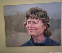 Front view of the Judy Finch oil portrait painting