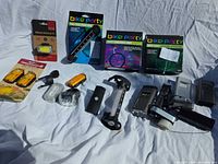Overview of all packaged and loose bike lights and accessories