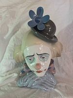 Front view of Lladró Pensive Clown figurine