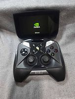 Console open with NVIDIA boot logo on screen