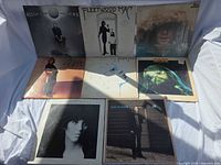 All eight LP jackets laid out, full view of covers