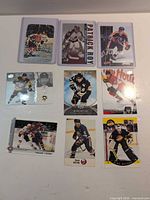 All nine cards laid out in three rows