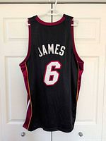 Back view showing JAMES name and number 6