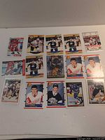 Full layout showing all 15 hockey cards