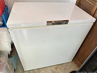 Closed chest freezer showing exterior and control panel