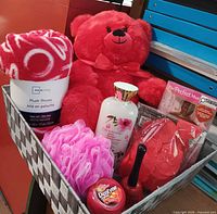 All contents inside woven basket